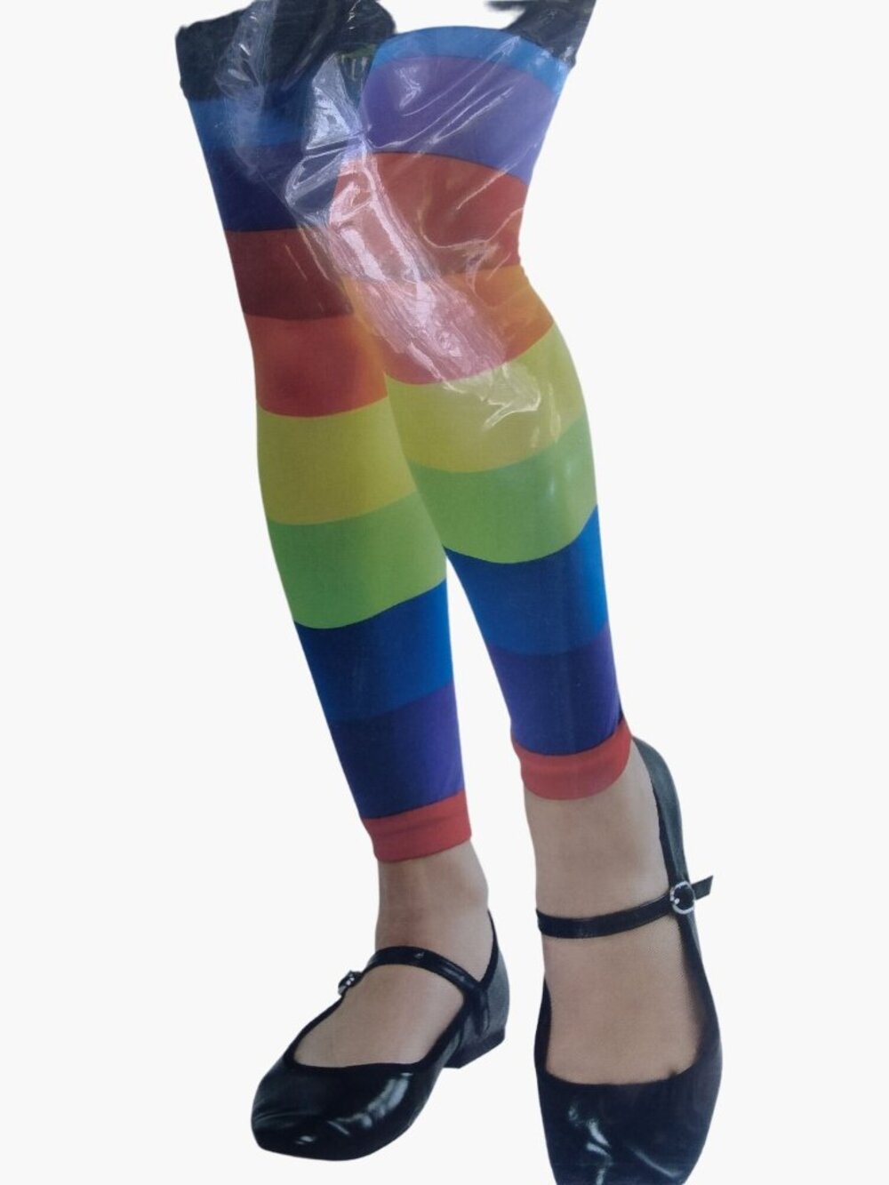 Rainbow Footless Tights Womens One Size Fits Most Colorful Gay Pride LBGT